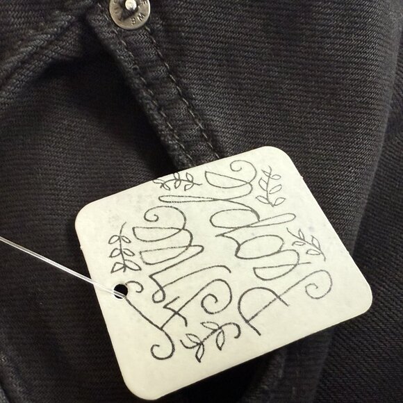 We The Free People Jeans Mid Rise Straight Leg Button Fly Distressed Crop 26 NWT - Picture 11 of 14